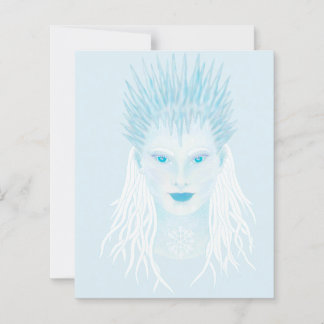 Blue icy winter queen with icicle crown