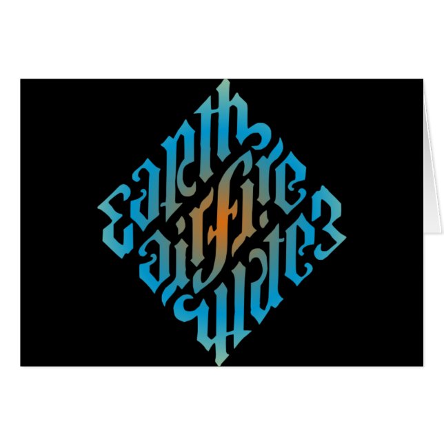 Blue Illuminati Elements Symbol (Front Horizontal)