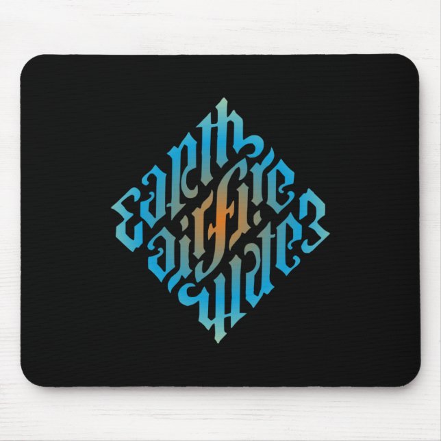 Blue Illuminati Elements Symbol Mouse Pad (Front)