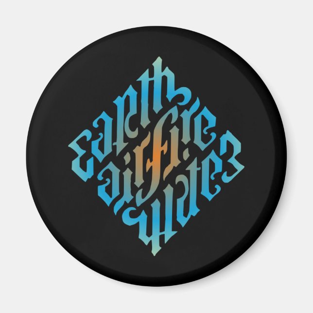 Blue Illuminati Symbol Magnet (Front)