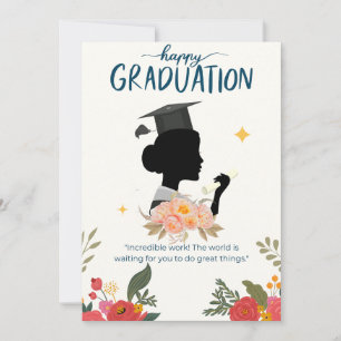 Blue Illustrative Happy Graduation card