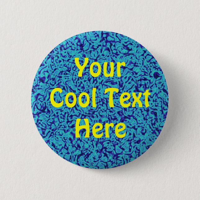 "Blue Impressionism" Template 6 Cm Round Badge (Front)