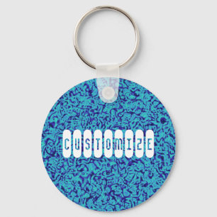 Blue Impressionism - Template Key Ring