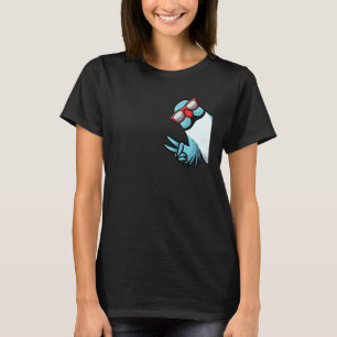Blue Indian Ringneck Bird Parrot From Side With Su T-Shirt