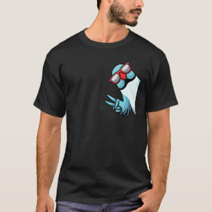 Blue Indian Ringneck Bird Parrot From Side With Su T-Shirt