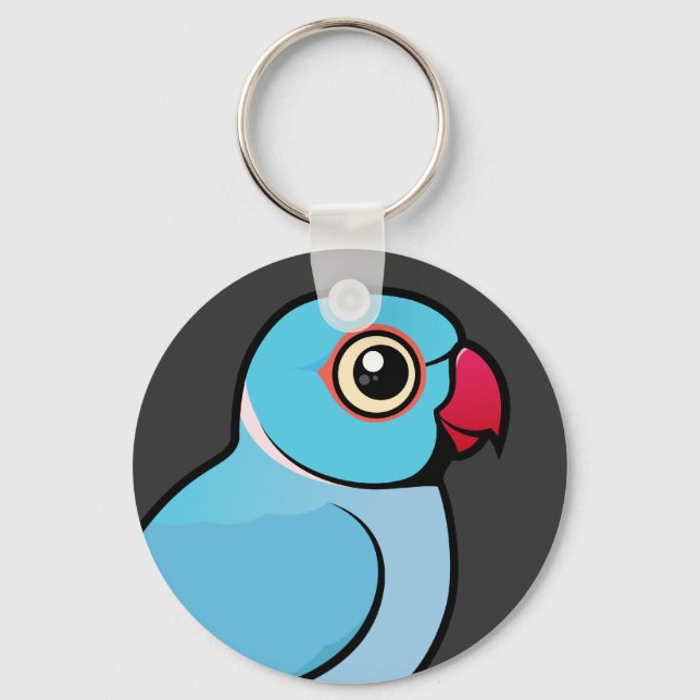 Blue Indian Ringneck Key Ring (Front)