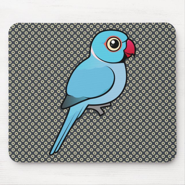 Blue Indian Ringneck Mouse Pad (Front)