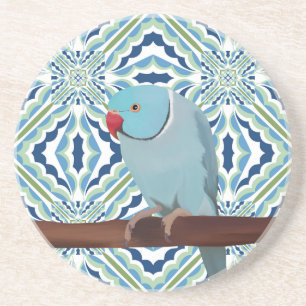 Blue Indian Ringneck Parakeet Coaster