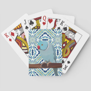 Blue Indian Ringneck Parakeet Playing Cards