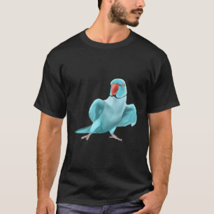 Blue Indian Ringneck Parrot Bird T-Shirt