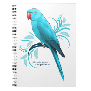 Blue Indian Ringneck Parrot Notebook