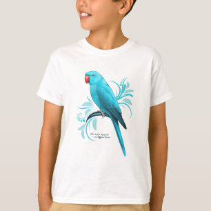 Blue Indian Ringneck Parrot T-Shirt