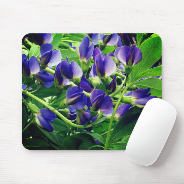 Blue Indigo Floral | Mouse Pad (With Mouse)