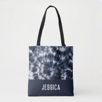Blue Indigo Shibori Tie Dye Custom Name