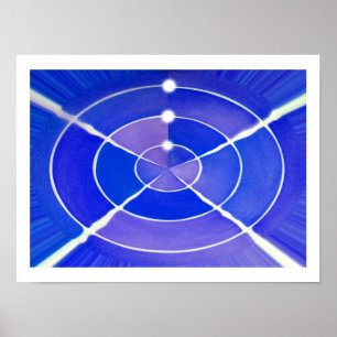 Blue infinity art poster