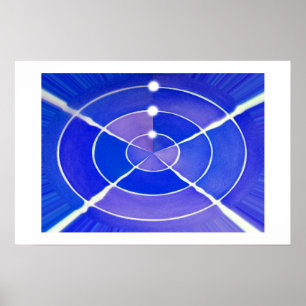 Blue infinity art poster