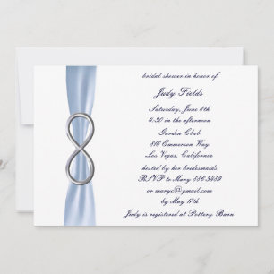 Blue Infinity Bridal Shower Invitation