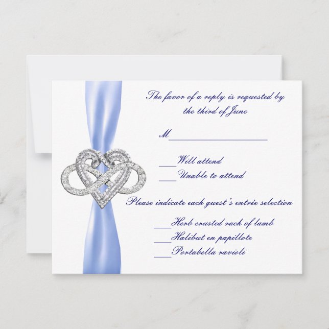 Blue Infinity Heart Response Card (Front)