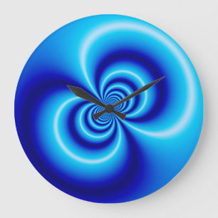blue infinity large clock
