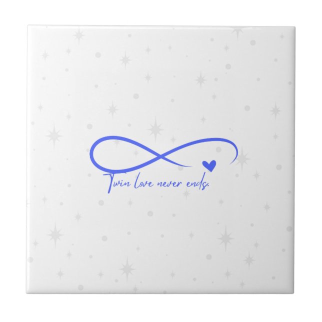 Blue Infinity Symbol Decorative Tile  (Front)
