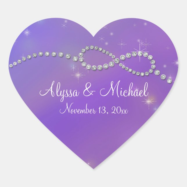 Blue Infinity Symbol Sign Infinite Love Twinkling Heart Sticker (Front)