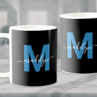 Blue Initial Name Monogram