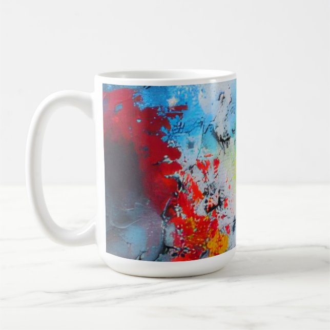 Blue Ink Fusion Coffee Mug (Left)