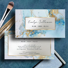 blue ink marble business card