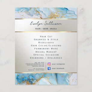 blue ink marble flyer