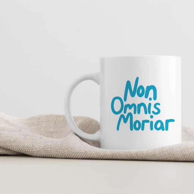 Blue inked Hand-lettered Ancient Latin Quote Coffee Mug (Creator Uploaded)