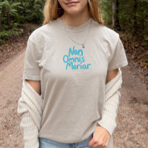 Blue inked Hand-lettered Ancient Latin Quote