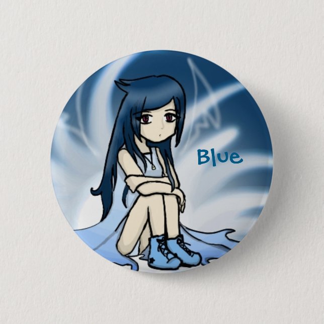 Blue Innocence 6 Cm Round Badge (Front)