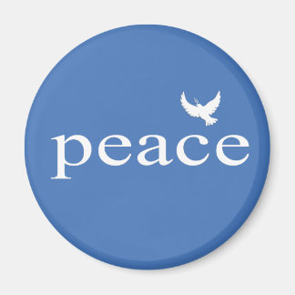 Blue Inspirational Peace Quote Magnet