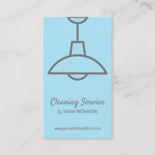 Blue Interior design light lamp Business Card