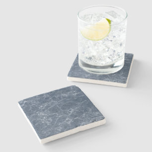 Blue Intricate Marble Texture Pattern Drinkware Stone Coaster