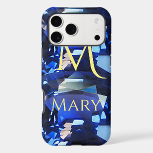 Blue iPhone case faceted Gemstone Sapphire