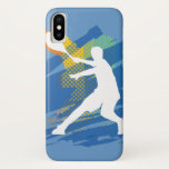 Blue iphone case gift with tennis player for men<br><div class="desc">Blue iphone case gift with tennis player for men. Custom phone cover for player, coach, trainer, boy etc. Imagewear specialises in tennis tshirts and tennis gifts for men, women and kids. View a big selection of unique tennis products in our shop. Many items can be personlized as well. Personal and...</div>