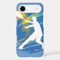 Blue iphone case gift with tennis player for men