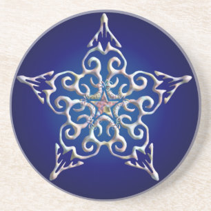Blue Iridescent Star Coaster