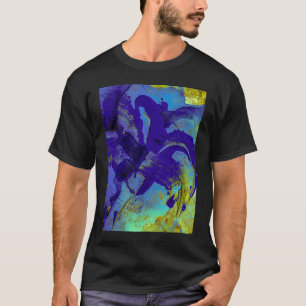 Blue Iris Abstract T-Shirt