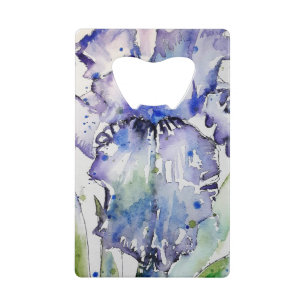 Blue Iris Art floral Watercolor Flower Art