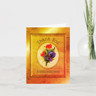 Blue Iris Bouquet Art Personalised Thank You Card