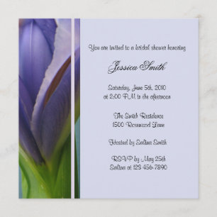 Blue Iris Bridal Shower Invitation