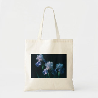 Blue Iris Floral Wall Art Poster Tote Bag