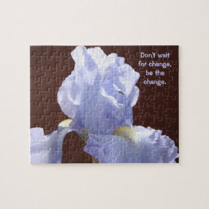 Blue Iris Flowers puzzles unique custom gifts