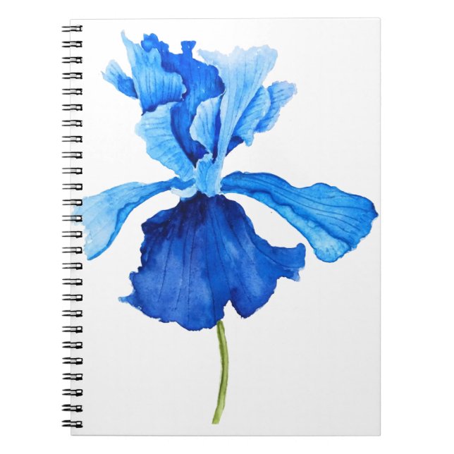 blue iris notebook (Front)
