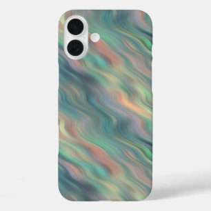 Blue Iris Wavy Texture iPhone 16 Plus Case