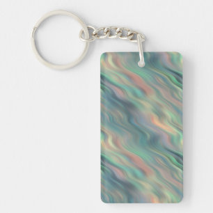 Blue Iris Wavy Texture Key Ring