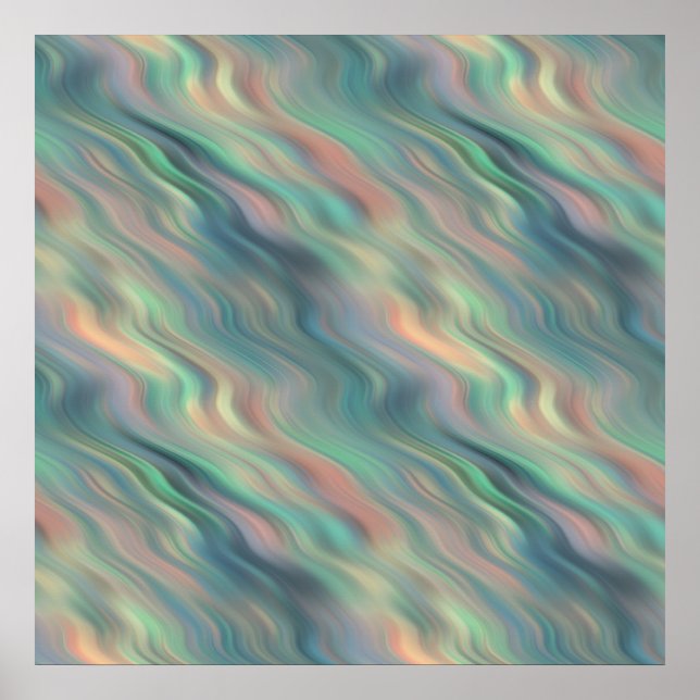 Blue Iris Wavy Texture Poster (Front)