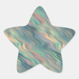 Blue Iris Wavy Texture Star Sticker